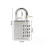 PARK (Argento) Lucchetto mini impermeabile in lega di zinco con combinazione di codice password a 4 1