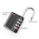 PARK (Argento) Lucchetto mini impermeabile in lega di zinco con combinazione di codice password a 4 3
