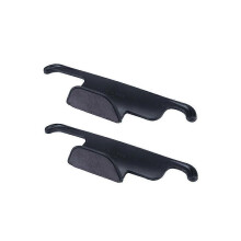 Ganchos para maletero de coche PARK (estilo CD), 2 unidades, con clip, de cuero sintético negro, para