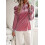 PARK(M-Rosa)Camicetta da donna in velluto con scollo rotondo e maniche lunghe a palloncino 3