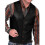PARK (M-Braun) Herren Herbstmode Cowboy Kunstlederweste 2