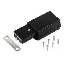PARK (Schwarz, 1 Packung) Magnetischer Druck, zum Öffnen von Schranktüren, Rebound-Touch-Magnet für