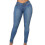 Jeans elasticizzati a vita alta da donna PARK(X-Blue) 1