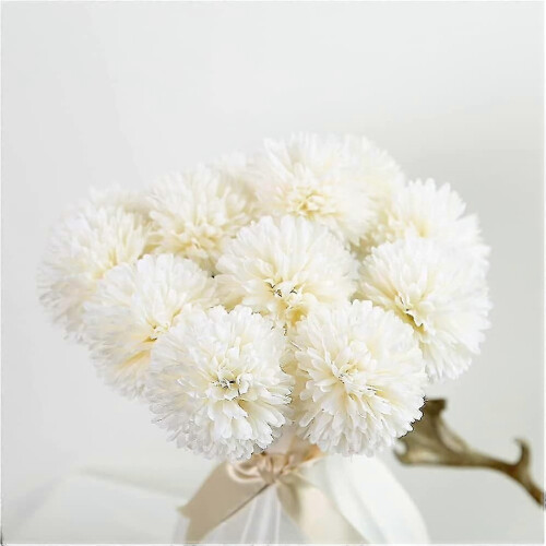 Arreglos florales PARK (blancos), 12 bolas de flores artificiales