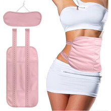 PARK (Pink) 2-teiliges Rizinusöl-Pack-Wickelset, wiederverwendbares Bio-Rizinusöl-Pack-Set für Bauch