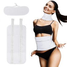 PARK (Weiß) 2-teiliges Rizinusöl-Pack-Wickelset, wiederverwendbares Bio-Rizinusöl-Pack-Set für Bauch