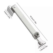 PARK (Eckstil) Fensterstütze aus Edelstahl, praktischer Teleskop-Fensterbegrenzer, winddichter Strebenstopper