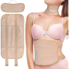PARK (Khaki) 2-teiliges Rizinusöl-Pack-Wickelset, wiederverwendbares Bio-Rizinusöl-Pack-Set für Bauch