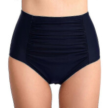 PARK (XL-Azul Oscuro) Braguita de Bikini de Cintura Alta para Mujer Ropa de Playa para Mujer