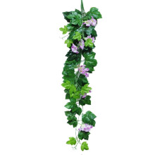 PARK (morado claro) 1 pieza de flor artificial realista Diy 9 tenedores decoración de pared simulación