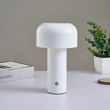PARK (Weiß) 1800 mAh USB-Lade-Touch Dreifarbige italienische LED-Bar-Restaurant-Tischlampe Nachttischlampe
