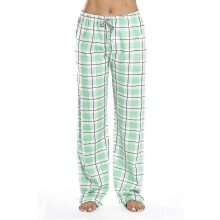 PARK (L-verde) Pantaloni da pigiama da donna con tasche, pantaloni da pigiama da donna in morbida flanella
