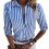 PARK(S-Blu) Camicetta da donna con stampa a righe, top e camicie classiche a maniche lunghe 1