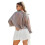 PARK(M-grau)Damen Bikini Bluse V-Ausschnitt Strandshirt 3