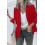 PARK(S-Rosso) Blazer casual da donna con maniche lunghe e apertura frontale, da lavoro e da ufficio 1