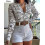 PARK (S-abito bianco) 2 pezzi abiti da donna estate moda manica lunga camicetta in chiffon camicie e 2