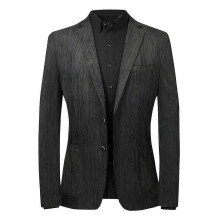 PARK (2XL-Dunkelgrün) Lässiger Herren-Blazer aus massivem Cord mit zwei Knöpfen und schmaler Passform,