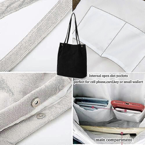 PARK (nero) Borsa in velluto a coste, borsa a tracolla versatile 2