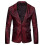 PARK(S-rosso)Abito da uomo slim fit elegante blazer 1