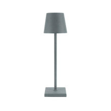 PARK (Grau) Dimmbare kabellose Tischlampe 3-Wege-Aluminium-Akkulampe zum Lesen