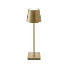 PARK (Gold) Dimmbare kabellose Tischlampe 3-Wege-Aluminium-Akkulampe zum Lesen