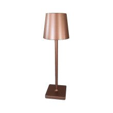 PARK (Braun) Dimmbare kabellose Tischlampe 3-Wege-Aluminium-Akkulampe zum Lesen