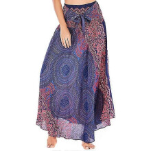 PARK (Königsblau) Sajy Damen-Röcke, lang, Hippie-Stil, Bohemian-Stil, Gypsy-Stil, Blumendruck, elastische