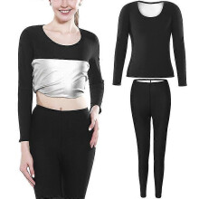 PARK (pantaloni e maglietta S) Tute da sauna senza cuciture da donna, leggings modellanti per il fitness,