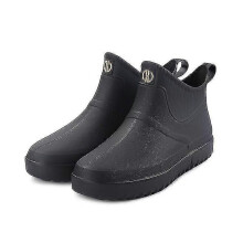 PARK (42-Schwarz) Herren Gummistiefel Knöchel kurze Stiefel Garten wasserdichte Gummi Regenstiefel