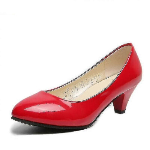 PARK (34-Rot) Damen Leder High Heels
