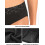 PARK (L-Nero) Intimo da donna, mutandine in pizzo di cotone, morbide mutandine bikini comode, elasticizzate, 3