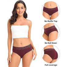 PARK (S-Dunkel) Damen-Unterwäsche, Baumwollspitze, Höschen, weicher Bikini-Slip, bequem, Hipster, Stretch,