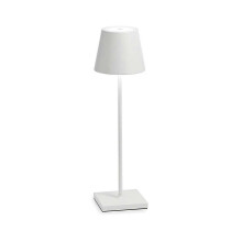 PARK (Weiß) Dimmbare kabellose Tischlampe 3-Wege-Aluminium-Akkulampe zum Lesen