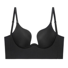PARK (38-85AB-Noir) Nouvelle arrivée Sexy Ladies Bra Beauty U Low Back Bralette Invisible sous n'importe
