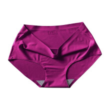 PARK (XL-Purpurrot) Stretch-Damen-Slip, exquisite Verarbeitung, Eisseide, mittelhohe Damen-Unterhose