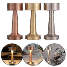 PARK (Hantel-Gold) Wiederaufladbare LED-Tischlampe mit Berührungssensor, Schreibtischleuchte, Schlafzimmer,