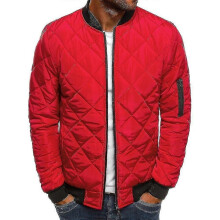 PARK (M-rot) Herren Steppjacke, gepolstert, Puffermantel, Bomberjacke, Oberbekleidung