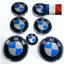 PARKBLUE CARBON KIT ABZEICHEN INSIGNIA LOGO EMBLEM MOTORHAUBE / LENKRAD / KOFFERRAUM / RÄDER BMW NEU