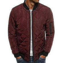 PARK (XXXL-Claret) Herren Steppjacke mit Steppung, gepolstert, Bomberjacke, Oberbekleidung