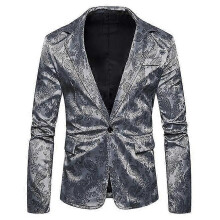 PARK(S-grigio)Abito da uomo slim fit elegante blazer