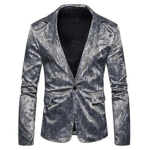 PARK(S-grigio)Abito da uomo slim fit elegante blazer