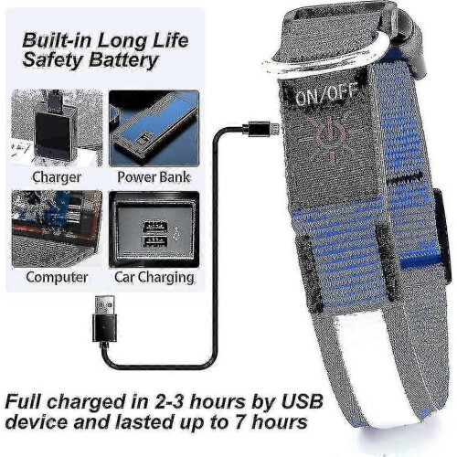 Luces para collares PARK(M)Dog - Collar con luz ajustable - Collar LED impermeable - Collar con luces 1