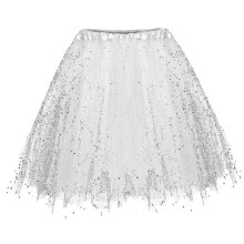 PARK (Blanco) Falda tutú para mujer, estilo vintage, para ballet, baile, cosplay, fiesta, capas de tul
