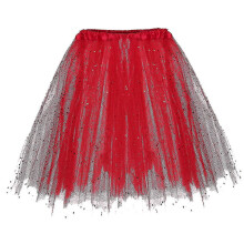 PARK (Rojo) Falda tutú para mujer, falda vintage de ballet con burbujas para baile, falda de tul elástica