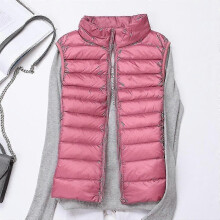 PARK (S-Pink) Leichte Damen-Weste, wattierter Wintermantel, Steppweste, Pufferjacke