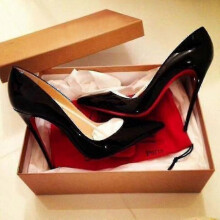 PARK (39-schwarz 8 cm) Sexy Pumps mit spitzer Zehenpartie und roter Sohle, High Heel, Schwarz, 8 cm/10