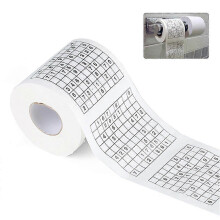 PARKWood Pulpa Material Novedad Divertido Número Sudoku Impreso Baño Divertido Papel Higiénico-OEIN