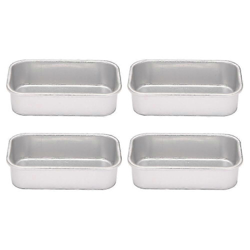 PARK4 piezas Molde rectangular antiadherente para pan de aleación de aluminio Molde para pan Herramientas