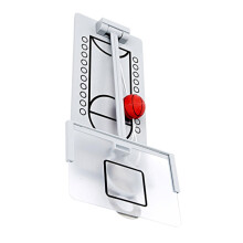 Mini Basketball Machine Set with Silver Rubber Basketball Hoop, Tabletop Fidget Gadget, Perfect for Parties and Gifts