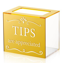 Donation Jars for Money Acrylic Donation Box 10x8 Inches Clear Donation Bucket Storage Container for Fundraising